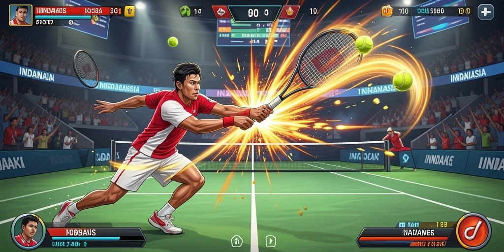 Ekspresi kegembiraan saat mendapatkan kemenangan besar.